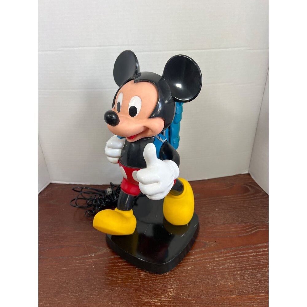 Vintage Tyco Mickey Mouse Telephone Corded With Backpack Design 1990s Walt Disne
